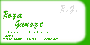 roza gunszt business card